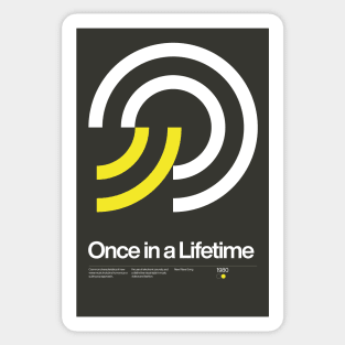 Once in a Lifetime Inspired Lyrics Design Sticker